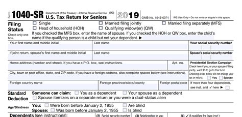 Form 1040-SR U.S. Tax Return for Seniors – DocumentsHelper