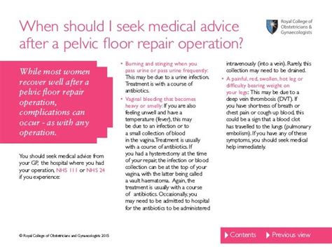 Information For You After A Pelvic Floor Repair Operation