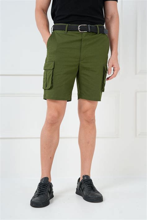 Buy Green Ripstop Adventure Cargo Shorts For Men Online In India