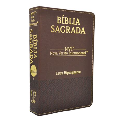 B Blia Sagrada Letra Hipergigante Nvi Luxo Marrom Tenda Gospel