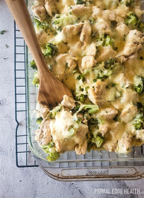 Keto Chicken Alfredo With Broccoli Bake