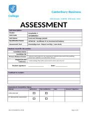 SITXHRM003 Assessment Docx Canterbury Business College CRICOS Code