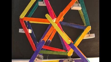 How To Make A Ferris Wheel By Icecream Sticks Youtube