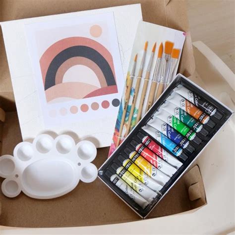 Jual Paket Melukis Aesthetic Paint By Number X Painting Kit