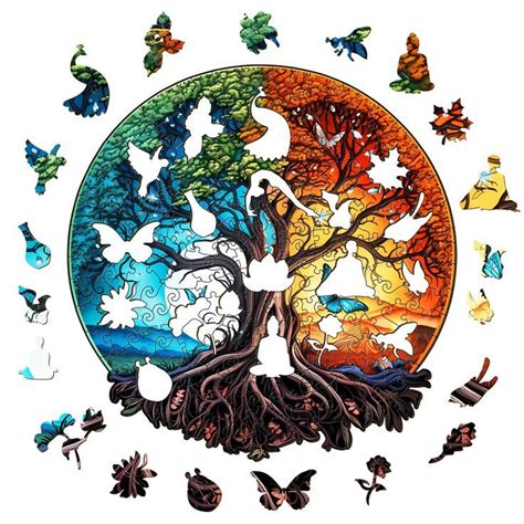 Wooden Jigsaw Puzzle Yin Yang Tree Of Life Kaayee Wooden Jigsaw