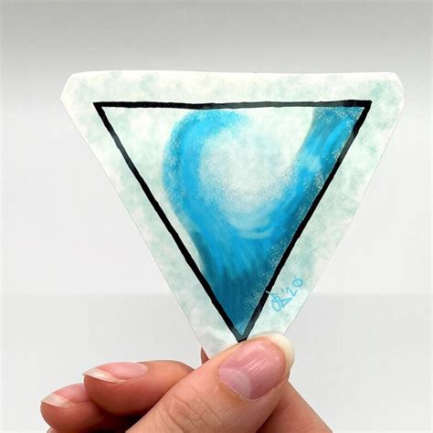 Alchemy Water Symbol Oil & Watercolor Vinyl Sticker ocean Wave - Etsy