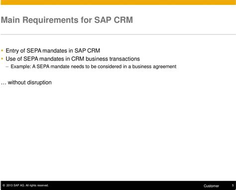 Sepa In Sap Crm Application Innovation Crm Service Industries