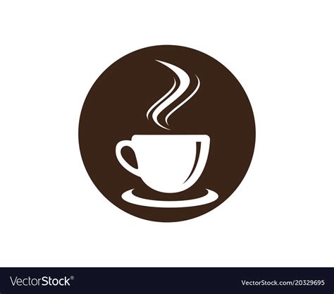 Coffee cup logo template icon design Royalty Free Vector