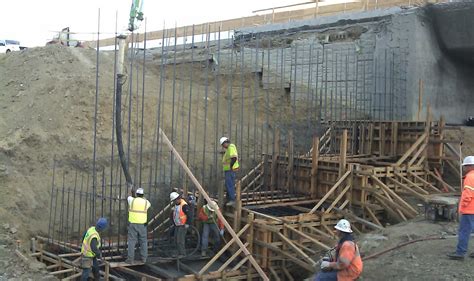 Vasco Safety Improvements Phase 1 Brushy Creek Bridge Footing Pour