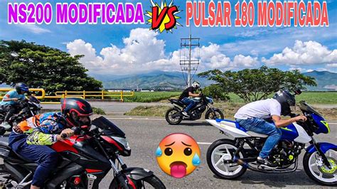 Batalla única Pulsar NS200 VS Pulsar 180 Motos Modificadas Drag