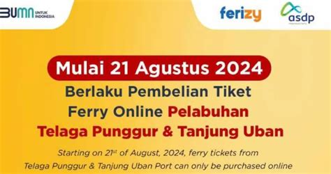 Cara Beli Tiket Online Kapal Roro Batam Rute Telaga Punggur Tanjung