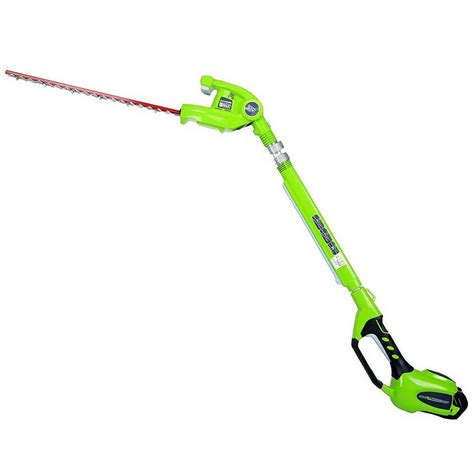 Greenworks 20 Inch 40v Cordless Pole Hedge Trimmer 2 0 Ah Battery Included 22272