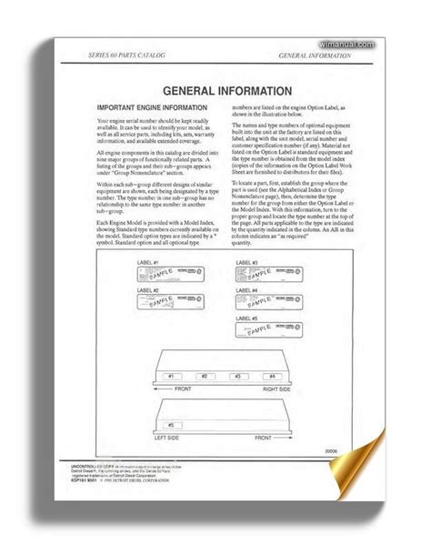 Detroit Diesel Series 60 Parts Catalog