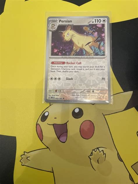 Persian Reverse Holo Snobilikat 053 165 Pokemon 151 Kaufen Auf Ricardo