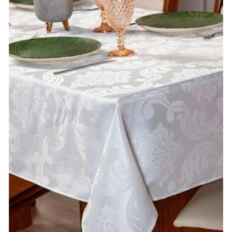 Toalha De Mesa Luxo Quadrada Para Lugares Jacquard Original Tecido