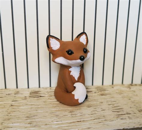 Fox Resin Hand Sculpted Cast And Painted Collectible Etsy