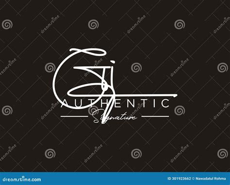 Letter Gi Signature Logo Template Vector Stock Vector Illustration Of