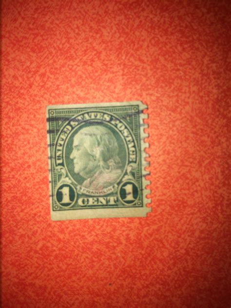 Benjamin Franklin Cent Stamp That Is Very Rare And Highly Etsy