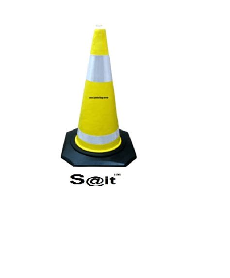 TRAFFIC CONE 70CM YELLOW COLOUR - Traffic Cone