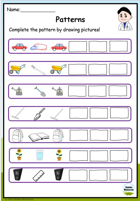 Grade 1 Pattern Worksheets Free Printables Math Worksheets