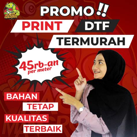 Jual JASA CETAK SABLON PRINT DTF MURAH PRINT DTF METERAN 58x100 CM