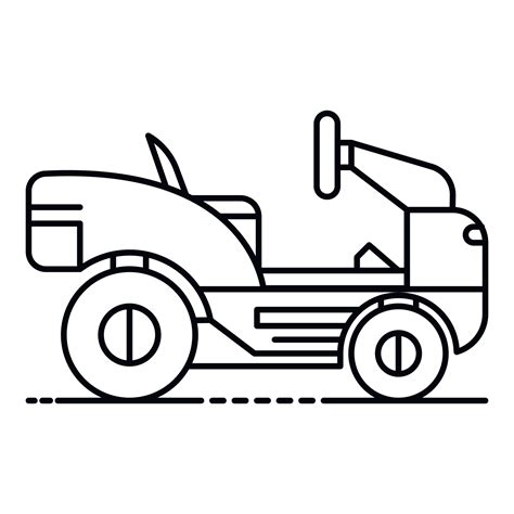 Lawn Mower Tractor Icon Outline Style 15179310 Vector Art At Vecteezy