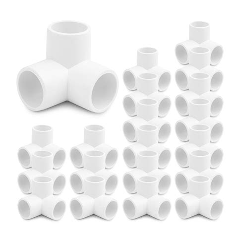 Buy 3 Way 1 2 Inch PVC Pipe Fitting 20PCS Elbow Fitting For Build Heavy