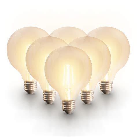 6x Smart E27 Led Filament Lamp G125 Wifi And Bluetooth 806lm 7 W