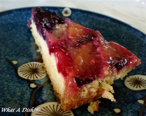 What A Dish Plum Blueberry Upside Down Cake