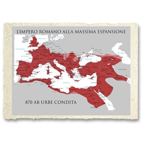 Mappa Limpero Romano Alla Massima Espansione Trizio Editore