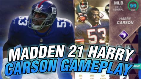 ULTIMATE LEGEND HARRY CARSON 97 OVR HARRY CARSON GAMEPLAY MADDEN 21