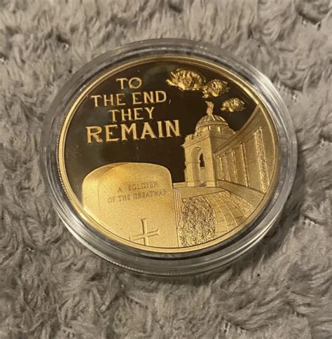 CENTENARY OF THE First World War PROOF Coin Smothered In 24k GOLD FAST