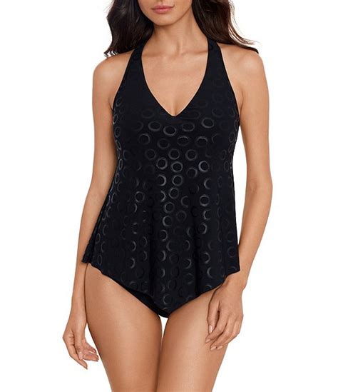 Magicsuit Cosmos Taylor V Neck Underwire Tankini Swim Top And Solid Jersey Brief Shirred Swim