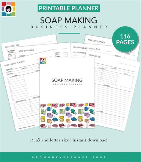 Soap Making Business Planner Small Business Plan For Soap Etsy In