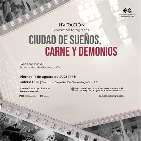 Invitación Ciudad de Sueños Carne y Demonios El CCC Centro de