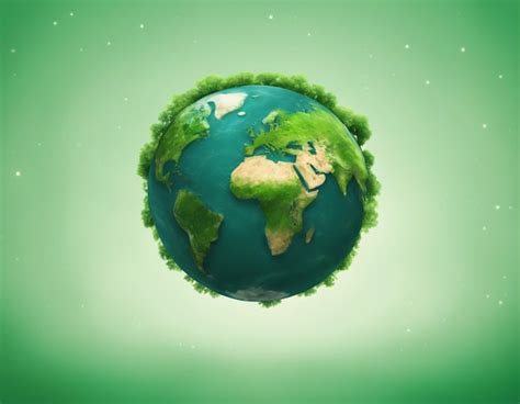 Premium Photo | Earth Day concept Illustration of the green planet