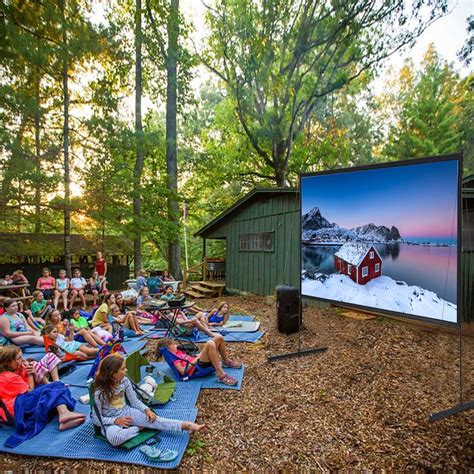 Yescom 120" 16:9 HD Portable Projector Screen Detachable Movie Projection Outdoor Home Theater ...