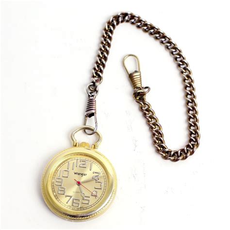 Wrangler Quartz Gold Tone Pocket Watch Ebth