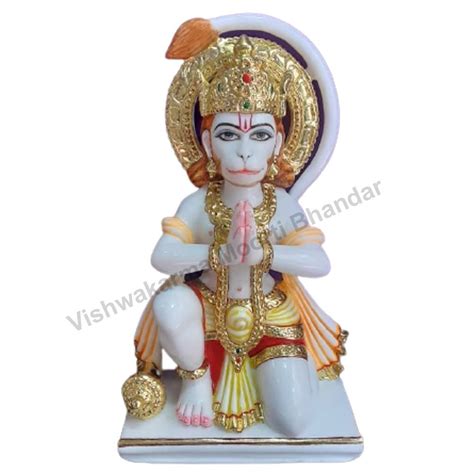 White Marble Lord Hanuman Statue For Worship Size 2 Feet At Rs 8000