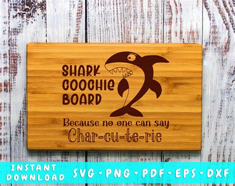 Shark Coochie Board Because No One Can Say Charcuterie SVG Etsy