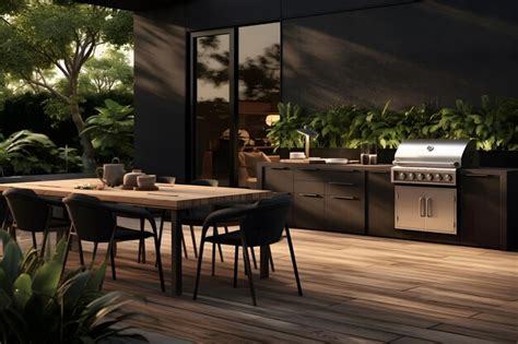 Premium AI Image | modular outdoor kitchen