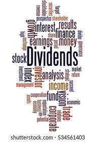 Dividends Word Cloud Concept On White Stock Illustration 534561403