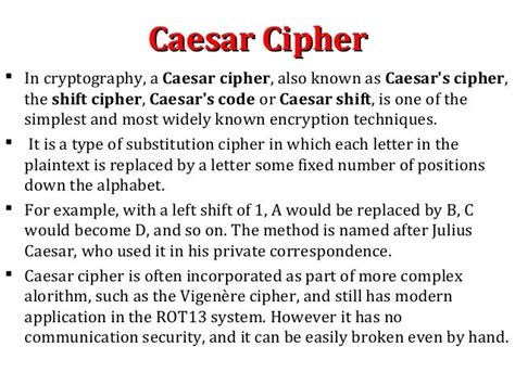 Caesar cipher