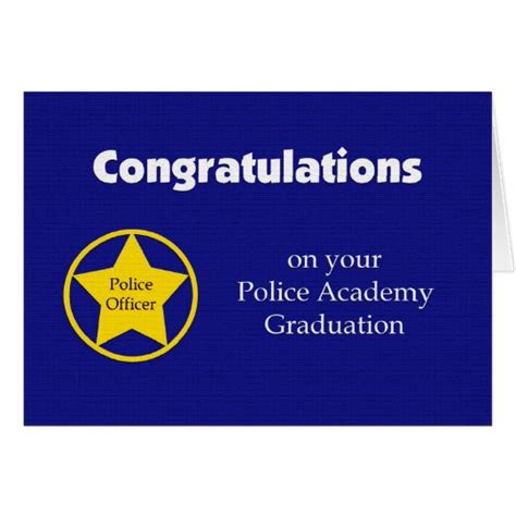 Police Academy Graduation Card Congratulations Zazzle Ca