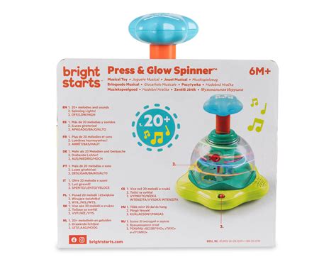 Juguete Musical Press Glow Spinner Bright Starts Coppel