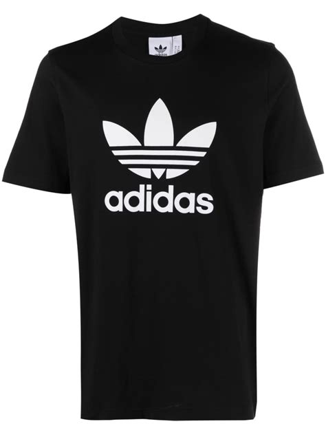 Adidas Logo Print Detail T Shirt Farfetch