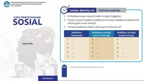 Kunci Jawaban Ips Kelas 8 Halaman 106 Kurikulum Merdeka Mobilitas Sosial Hotizontal Dan