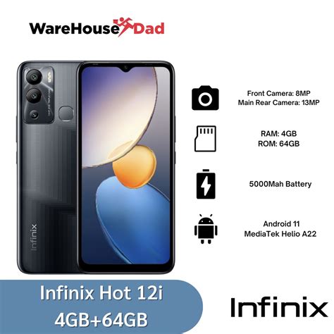 Infinix Hot 12i Smartphone 4gb 64gb Mediatek Helio A22 5000mah Battery Shopee Philippines