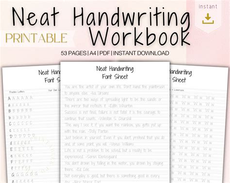 Neat Handwriting Practice Sheet Printable Handwriting Work Sheet Uppercaselowercasenumbers