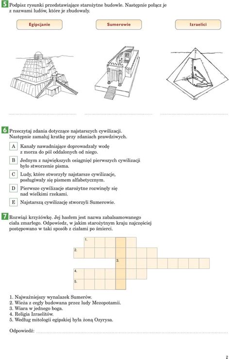 Pierwsze Cywilizacje Sprawdzian Zaznacz Na Mapie Podane Miejsca